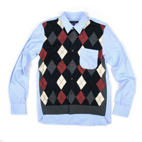 【NOMA t.d.】ARGYLE OPEN COLLAR L/S SHIRT NOMA t.d.】ARGYLE OPEN COLLAR L/S SHIRT | BEIGE | EDISTORIAL