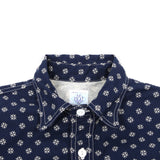 Post R Shirt (Vintage Calico Print Indigo)