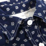 Post R Shirt (Vintage Calico Print Indigo)