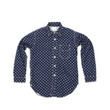 Post R Shirt (Vintage Calico Print Indigo)