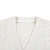 Cable Knit Split Cardigan