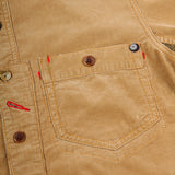 Red Contrast Woven L/S Shirt