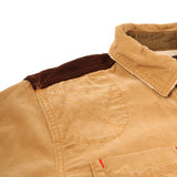 Red Contrast Woven L/S Shirt