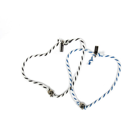 Bi-Color Skull Rope Bracelet