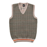 Reverse Knit Hunt Plaid Sweater Vest