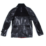 Shawl Collar Leather Jacket