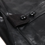 Shawl Collar Leather Jacket