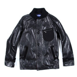 Shawl Collar Leather Jacket