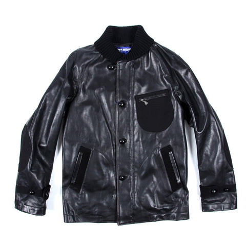 Shawl Collar Leather Jacket