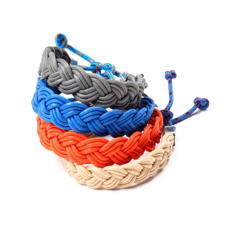 Braided Cord/Silver Sail Hook Bracelet