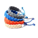 Braided Cord/Silver Sail Hook Bracelet