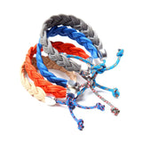 Braided Cord/Silver Sail Hook Bracelet