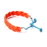 Braided Cord/Silver Sail Hook Bracelet