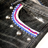 Beaded Savage Mid Straight